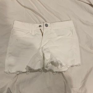 White non ripped jean shorts